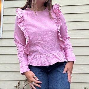 Western Range | Ruffle western cotton/linen long sleeve